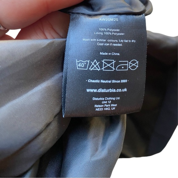 DISTURBIA Goth Chic Trench Coat I Size: 16 - Picture 15 of 16